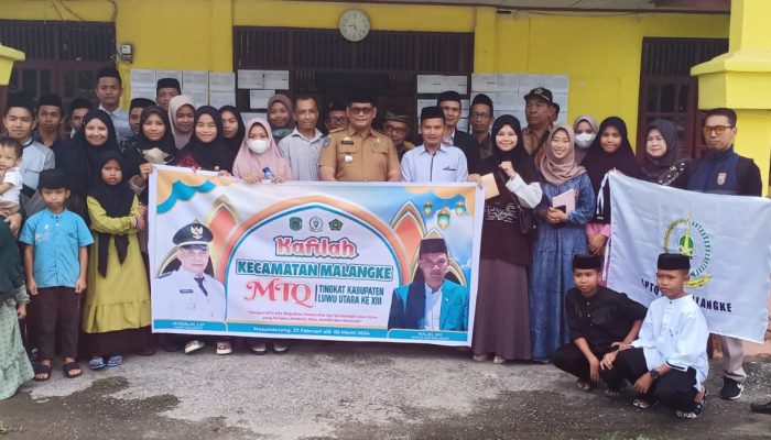 Bertanding di MTQ XIII Tingkat Kabupaten, Camat Malangke Lepas Rombongan Kontingen Kafilah