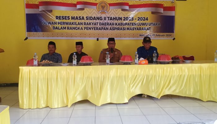 Camat Malangke Buka Reses DPRD Luwu Utara Masa Sidang II Tahun 2023-2024