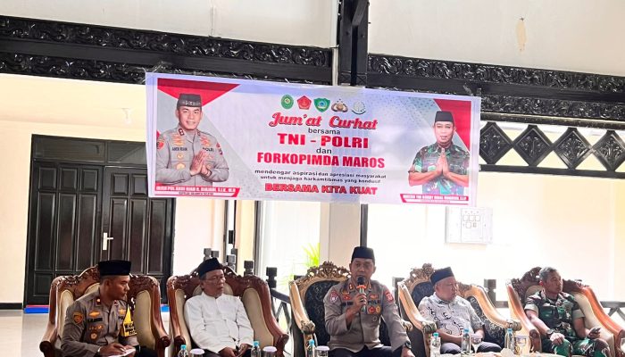 Terima Aspirasi Warga, Polda Sulsel Gelar Jumat Curhat bersama Warga Mandai Kabupaten Maros