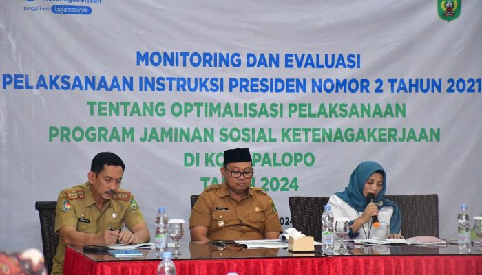 Tingkatkan Sinergitas Pemkot dan BPJS Ketenagakerjaan, Pj Wali Kota Palopo Hadiri Monev Implemntasi Inpres