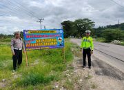 Tingkatkan Keselamatan Lalu Lintas, Sat Lantas Polres Luwu Utara pasang baliho Imbauan Dititik Rawan