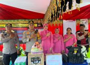 Kunjungi Pos Pam dan Yan, Kapolres Bersama Bhayangkari Cab. Palopo Bagikan Paket Bingkisan