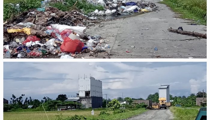 Kerahkan 1 Unit Loder, DLH Bersama PUTR Luwu Bersihkan Tumpukan Sampah Di Pasar Sentral Belopa