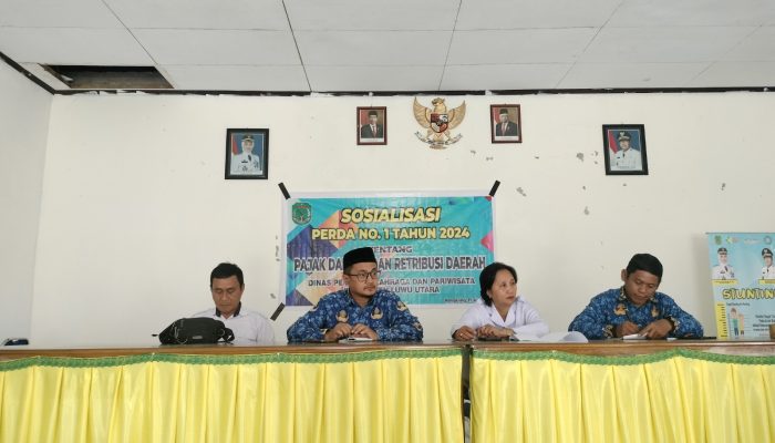 Disporapar Luwu Utara Gelar Sosialisasi Perda Nomor 1 Tahun 2024 Tentang PDRD di Rongkong