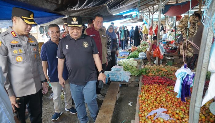 Pasca Idulfitri, Pj Bupati Luwu Kembali Pantau Harga Bahan Pokok di Pasar Sentral Belopa