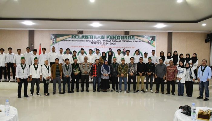 HMI Cabang Persiapan Luwu Utara dan Korps HMI Wati Periode 2024-2025 Resmi Dilantik