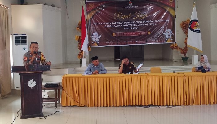 Kabag Ops Polres Luwu Utara Hadiri Rapat Laporan Pertanggungjawaban Keuangan dan Adhoc Pemilu 2024