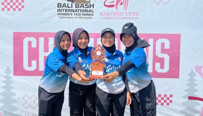 Perkuat Sulsel, 4 Atlet Kriket Luwu Utara Raih Juara 3 International Cricket Kartini Cup di Bali
