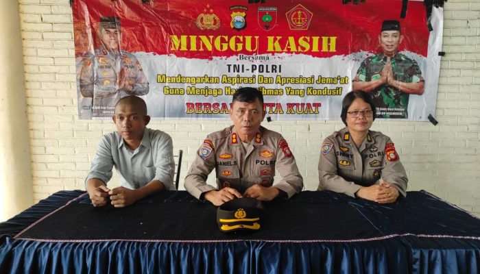 Program Rutin, Polda Sulsel Gelar Minggu Kasih Bersama Warga Barombong