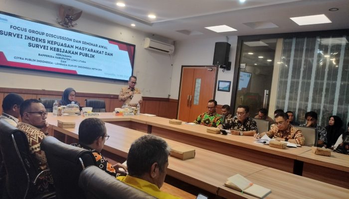 Gandeng CPI-LSI, Bapperida Luwu Utara Gelar Seminar Awal dan FGD Survei IKM dan SKP