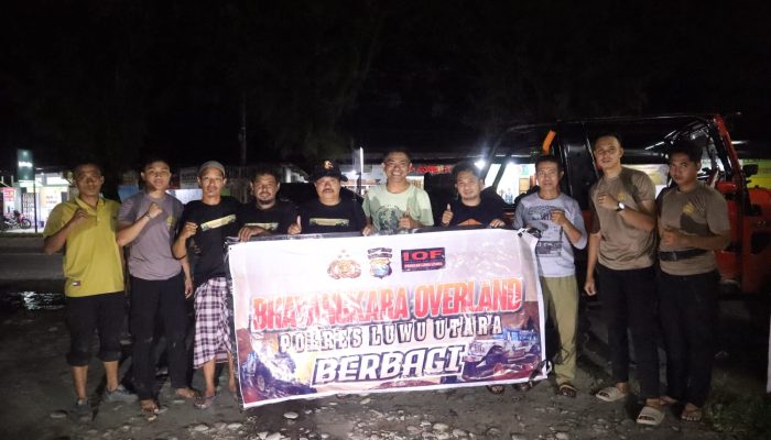 Kapolres Luwu Utara Bersama Komunitas Jeep Salurkan Bantuan Kepada Korban Banjir di Tiga Kecamatan