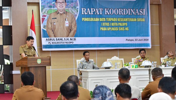 Wakili Pj Wali Kota Palopo, Sekretaris Daerah Buka Rakor Pengelolaan DTKS