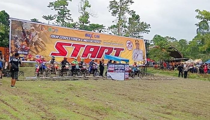 Sambut Hut Bhayangkara Ke-78, 150 Pembalap Ramaikan Grasstrack dan Motorcross Kapolres Luwu Utara Cup