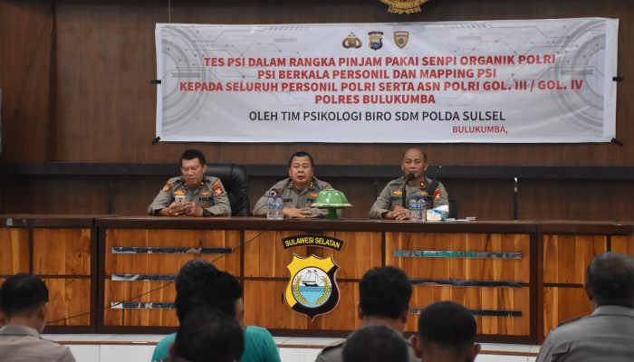 Bagian Psikologi Biro SDM Gelar Pemeriksaan Psikologi bagi Personil Polres di Jajaran Polda Sulsel