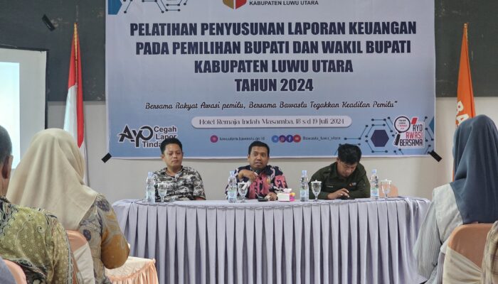 Bawaslu Luwu Utara Laksanakan Pelatihan Penyusunan Laporan Keuangan Bagi Sekretariat Panwaslu Kecamatan