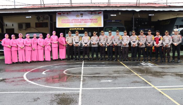 Polres Palopo Kembali Gelar Upacara Kenaikan Pangkat Setingkat Lebih Tinggi dari AIPTU ke IPDA