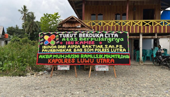 Kapolres Luwu Utara Tunjukkan Empati kepada Anggota yang Berduka, AIPDA Baktiar dan Keluarganya Ucapkan Terima Kasih