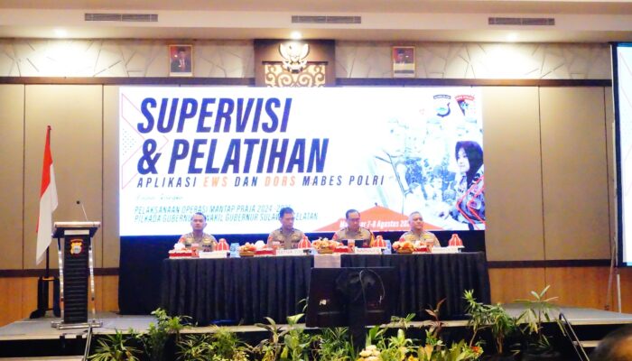 Supervisi dan Pelatihan Aplikasi EWS Dan DORS di Polda Sulsel Oleh Tim Mabes Polri