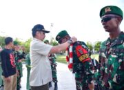 Sekda Kota Palopo Jadi Inspektur Upacara Penyambutan Satgas Yonif 721 Makkasau Kompi Senapan C