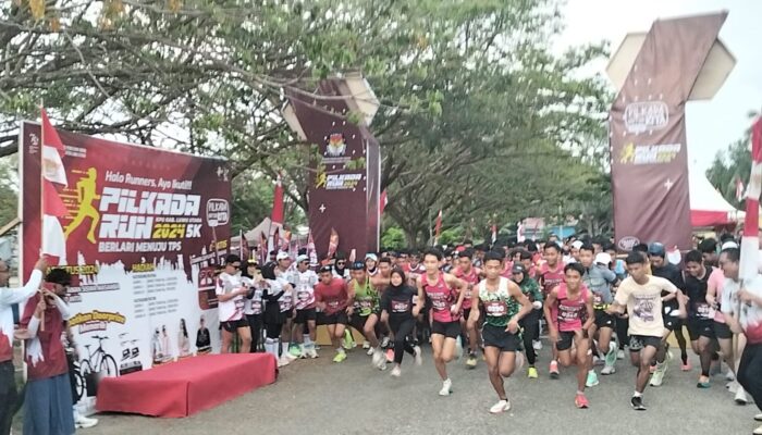 Sosialisasi Terkait Pilkada Serentak 2024, KPU Luwu Utara Gelar Pilkada Run di Tamsis Masamba