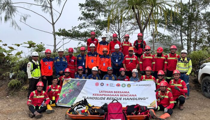 Kerjasama BPBD, PMI dan Damkar, PT MDA Lakukan Latihan Kesiapsiagaan Bencana