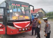 Pastikan Kelaikan Armada Bus, Satlantas Polres Luwu Utara Bersama Dishub Gelar Ramp Check