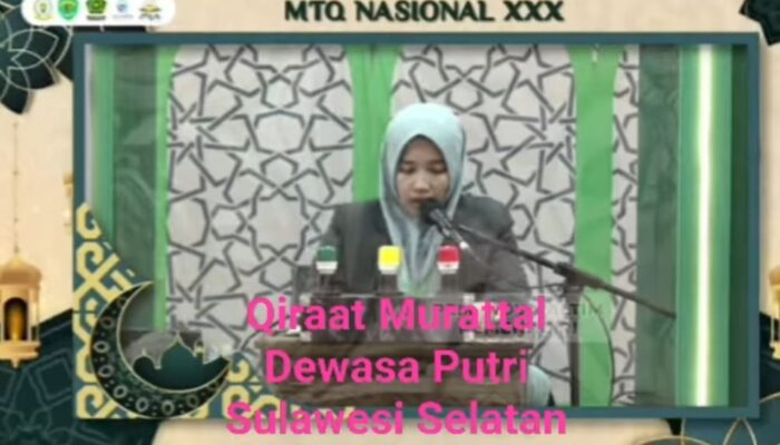 Peserta asal Luwu Utara Berhasil ke Final Lomba Qiraah Murattal MTQ ke-30 Tingkat Nasional