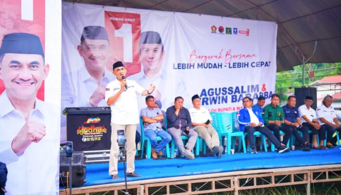 Kampanye Perdana, Wahyu Napeng Sampaikan 3 Program Utama Cabup dan Cawabup Luwu AgusWin