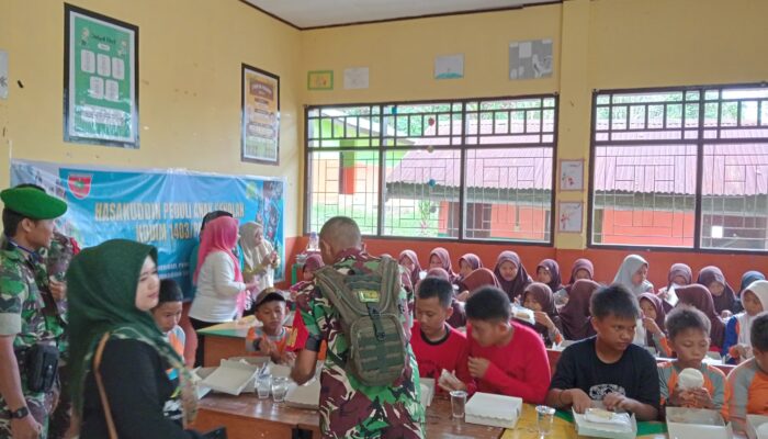 Kodim 1403/Palopo Laksanakan Kegiatan Hasanuddin Peduli di SDN 20 Battang