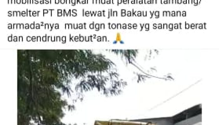 Vidio Viral di Medsos, Kendaraan Milik PT BMS yang melintas di Jalan Bakau Palopo Sebabkan Kerusakan Parah Pada Jalan