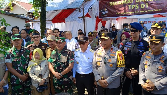 Pangdam XIV/Hasanuddin Bersama Forkopimda Sulsel Kunjugi TPS di Wilayah Teritorial Kodim 1403/Palopo