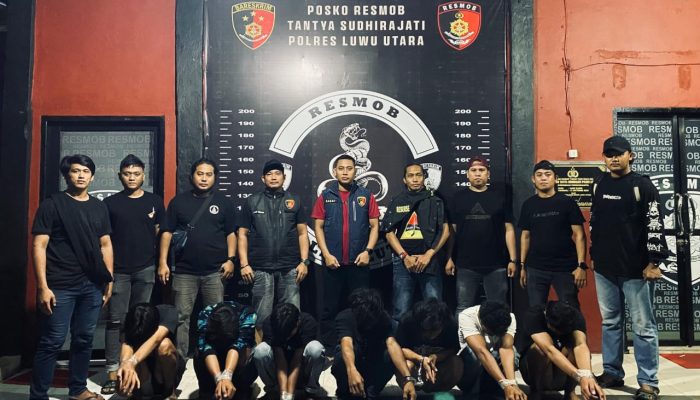 Resmob Polres Luwu Utara Bekuk 7 Terduga Pelaku Penganiayaan Berujung Kematian di Sukamaju