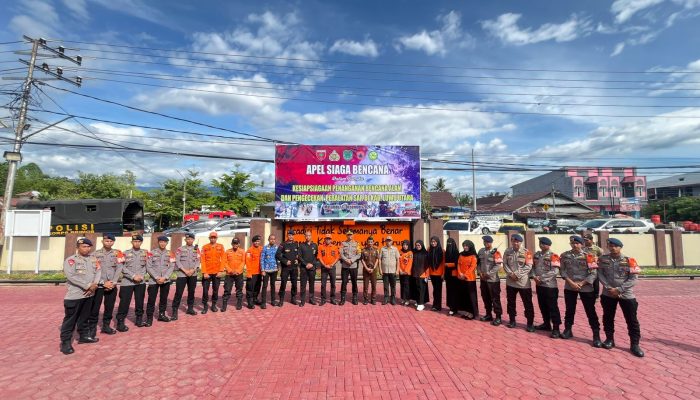 Polres Luwu Utara Gelar Apel Siaga Bencana dan Kontinjensi Tahun 2024