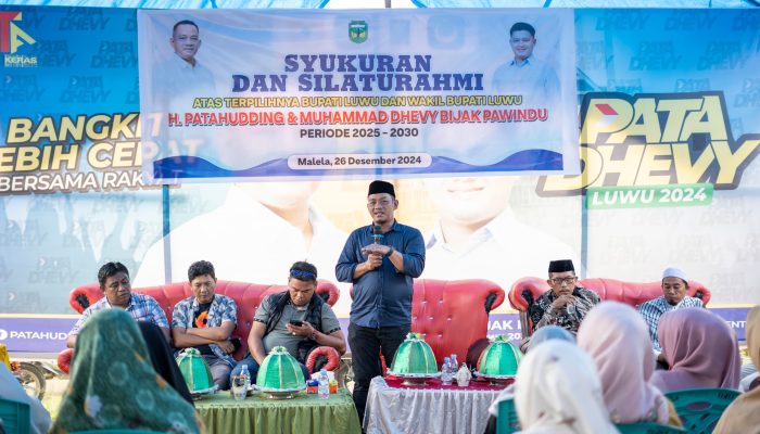 Hadiri Syukuran di Desa Malela, Patahuddin Ajak Warga Rajut Kembali Silturahmi Pasca Pilkada Luwu