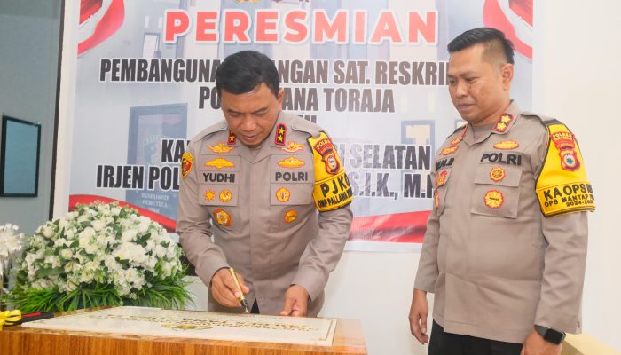 Kunjungi Polres Tana Toraja, Kapolda Sulsel Berikan Arahan Kepada Personel dan Resmikan Gedung Reskrim