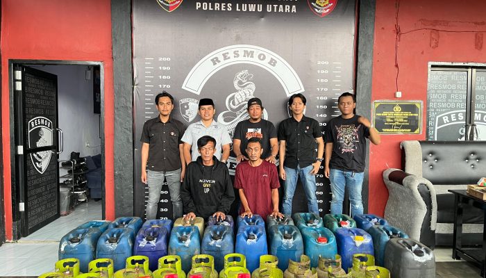 Bawa Ratusan Liter BBM dan Puluhan LPG Ke Morowali, Resmob Polres Luwu Utara Amankan Dua Sopir