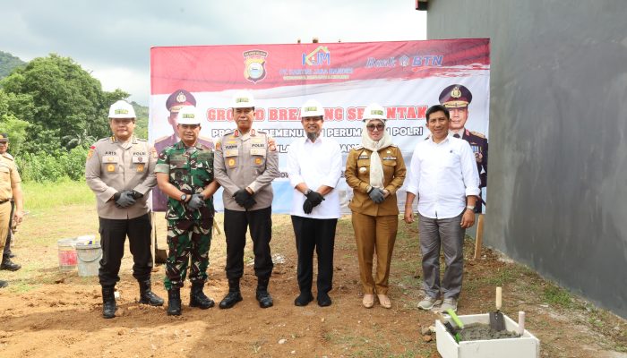 Kapolda Sulsel Ikuti Ground Breaking Serentak Pembangunan Perumahan Subsidi Polri