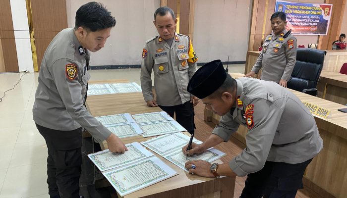 Transparansi Proses Seleksi Penerimaan Polri, Polres Palopo Lakukan Penandatanganan Pakta Integritas