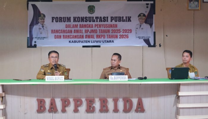 Sempurnakan Rancangan Awal RPJMD dan RKPD, Bapperida Luwu Utara Gelar Forum Konsultasi Publik