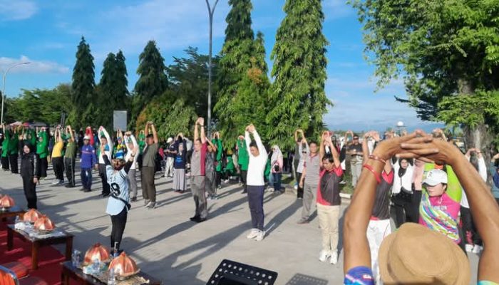 Kapolres Luwu Utara Hadiri Launching Car Free Day Yang Diluncurkan Bupati Andi Abdullah Rahim