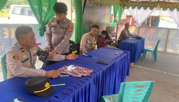 Jaga Kesehatan Personel, Subsatgas Dokkes Polres Palopo Laksanakan Patroli Pelayanan Kesehatan di Pos Pam
