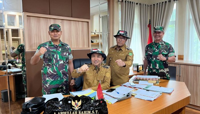 Bahas TMMD, Dandim 1403/Palopo Bersama Bupati Luwu Utara Zoom Meeting Dengan Kasdam XIV/Hasanuddin