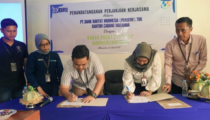 BRI Branch Office Masamba Tandatangani Kerjasama Dengan BPS Luwu Utara