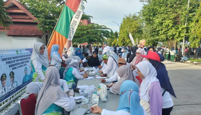 236 Peserta Jalan Santai HUT XXVI Luwu Utara Lakukan Skrining PTM, Ini Hasilnya