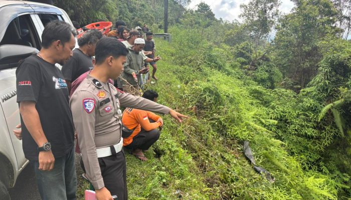 Hilang Kendali Saat Ditikungan, Warga Lengkong Luwu Alami Kecelakaan Tunggal di Jalan Poros Palopo-Toraja