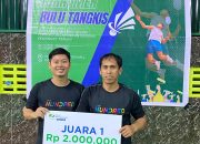 Pasangan Ganda Putra PERUMDA Tirta Mangkaluku Kota Palopo Raih Juara Badminton Cup May Day 2025