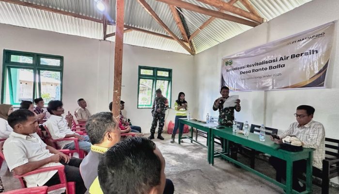 PT MDA Bersama Kodim 1403/Palopo dan Warga Desa Rante Balla Kolaboras Program Revitalisasi Sarana Air Bersih