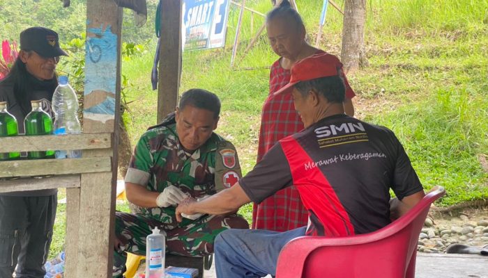 Tidak Hanya Fokus Pada Pembangunan Fisik, TMMD ke-124 Kodim 1403/Palopo Beri Pelayanan Kesehatan