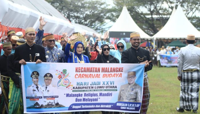 Puncak Peringatan Hari Jadi XXVI Luwu Utara Digelar Meriah Dengan Balutan Pakaian Adat