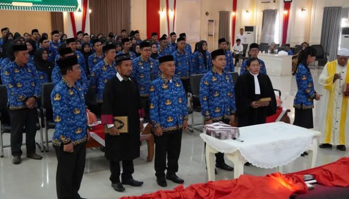 Kepala Kantor Kementerian Agama kota Palopo Bersama Jajaran Ikuti Pelantikan PPPK Tahap I Secara Virtual